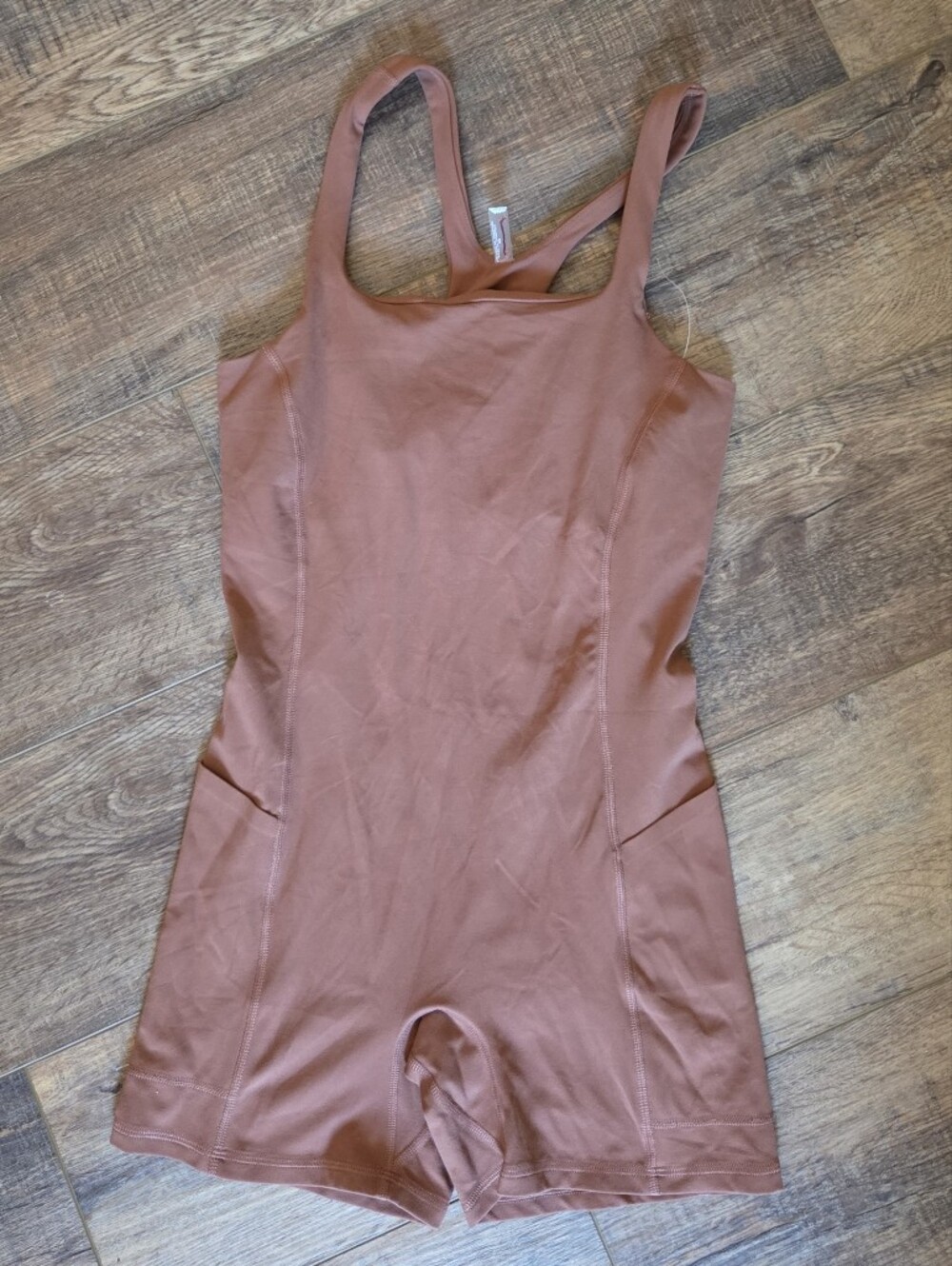 FP Movement by Free People Rust Brown Sleeveless Romper